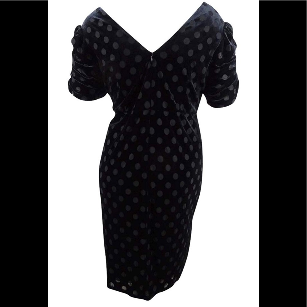 Betsy Johnson Plus Size Dot-print Sheath black,NWT - Picture 4 of 8